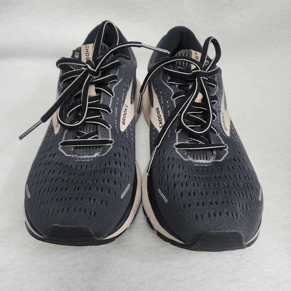 Brooks Ghost 13 1203381B062 Womens US 9.5 Running Shoes Black Gray Sneakers